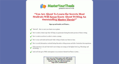 Desktop Screenshot of masteryourthesis.com